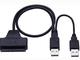 Cable adaptador dual USB 2.0 a SATA compatible con varieda